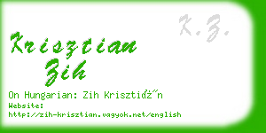 krisztian zih business card